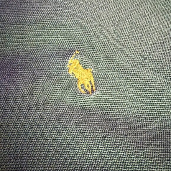 Polo Ralph Lauren Men's Green with Yellow Logo, Large Custom Fit - Picture 4 of 4